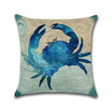 Ocean,Octopus,House,Printed,Cotton,Linen,Cushion,Cover,Square,Decor,Pillow