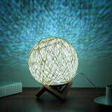 Wooden,Rattan,Table,Light,Dimming,Bedroom,Night,Decorations