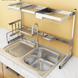 Stainless,Steel,Kitchen,Drying,Drainer,Storage,Shelf,Plate,Holders,Organizer