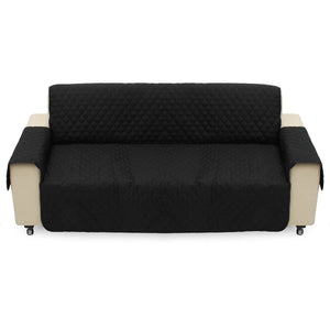 Black,Couch,Protective,Cover,Removable,Strap,Waterproof,Seater