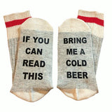 Socks,Funny,White,Words,Printed,Socks