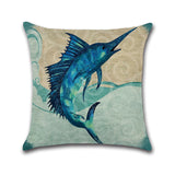 Ocean,Octopus,House,Printed,Cotton,Linen,Cushion,Cover,Square,Decor,Pillow