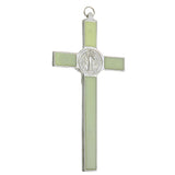 Antique,Green,Catholic,Religious,Cross,Jesus,Crucifix,Decorations,Noctilucent