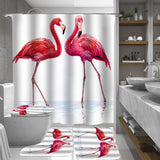 Flamingo,Waterproof,Bathroom,Shower,Curtain,Toilet,Cover,Floor,Bathroom,Hooks