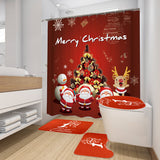 180x180cm,Bathroom,Shower,Curtain,Mildew,Splash,Christmas,Waterproof,Decor