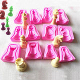 Silicone,Fondant,International,Chess,Chocolate,Cupcake,Candy,Mould