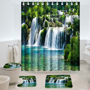 x180cm,Shower,Curtain,Carpets,Waterfall,Style,Bathroom