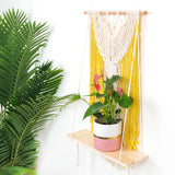 Woven,Macrame,Plant,Hanger,Cotton,Tapestry,Shelf