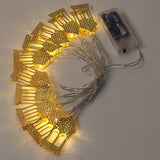 String,Golden,Castle,Light,Mubarak,Ramadan,Islam,Decor