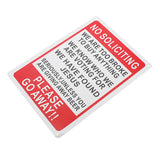 25x35cm,Plastic,Warning,Soliciting,Funny,Front,Novelty