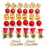 32PCS,Christmas,Decorations,Hanging,Ornaments,Baubles,Balls,Drums,Bells