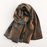 Women,200*66CM,Leopard,Artificial,Cashmere,Scarf,Winter,Shawl