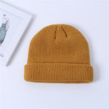 Unisex,Solid,Color,Knitted,Skull,Beanie