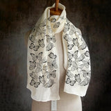 Women,Lightweight,Butterfly,Pattern,Elegant,Scarf,Shawl