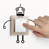 Black,Robot,Switch,Sticker,Living,Bedroom,Poster,Decor